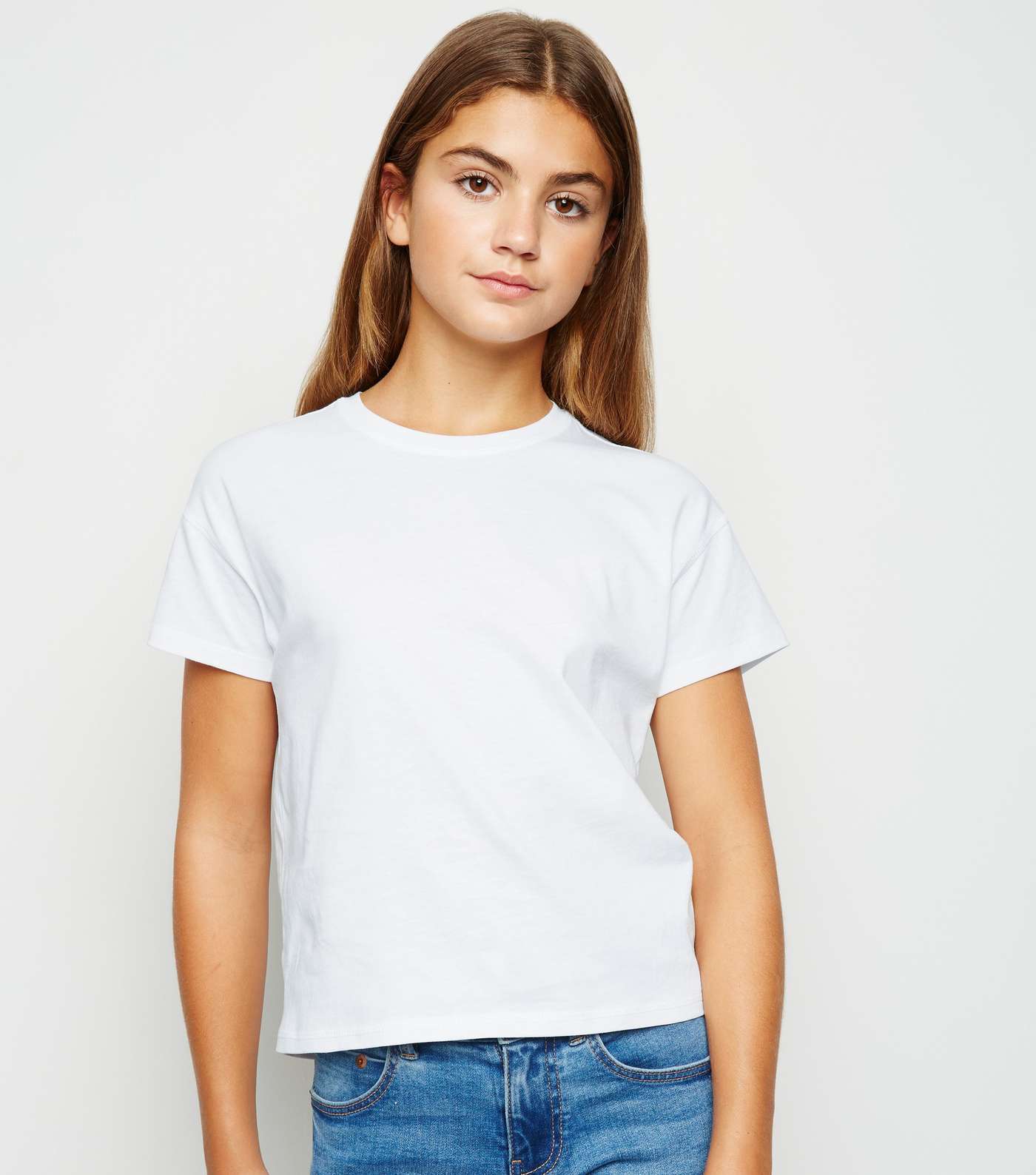 Girls White Organic Cotton T-Shirt