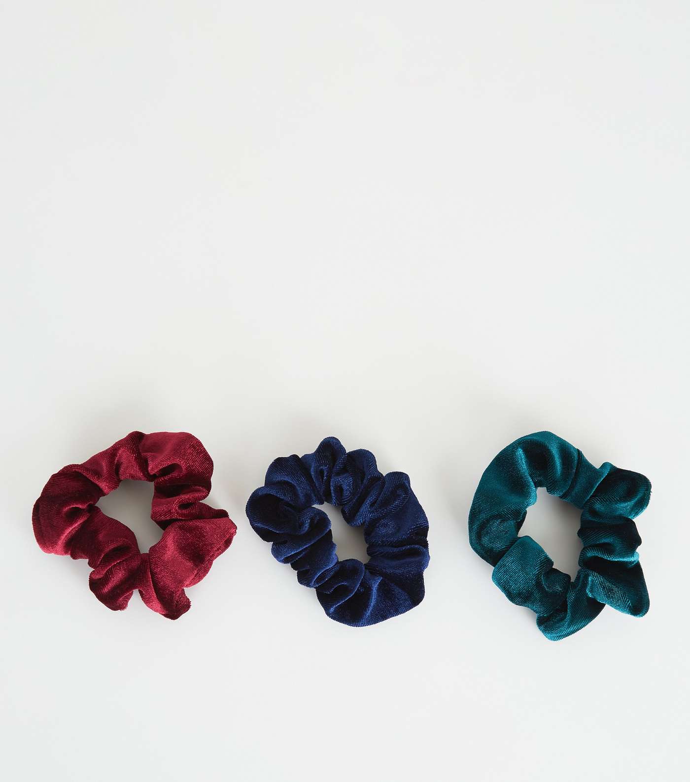 3 Pack Multicoloured Velvet Scrunchies