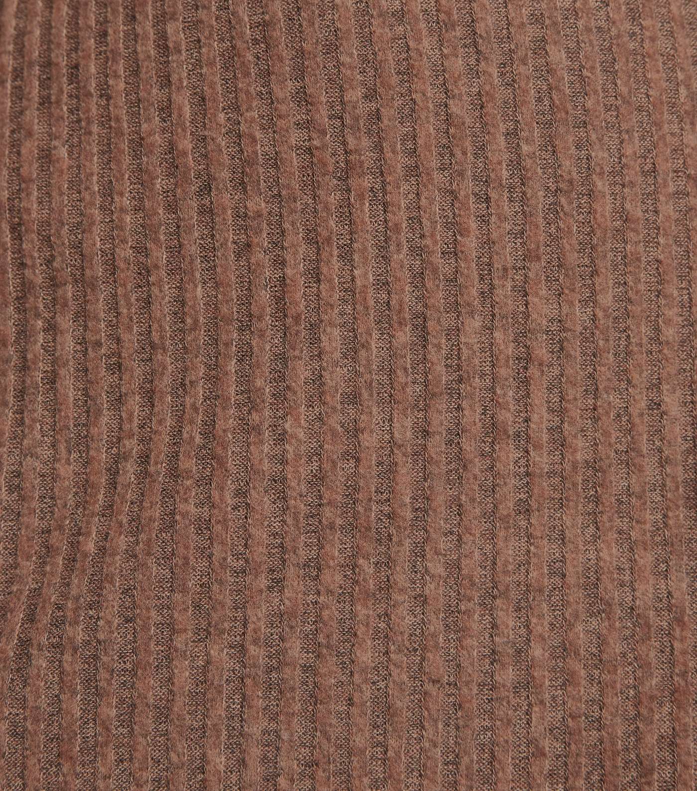 Rust Ribbed Fine Knit Belted Tunic Dress Image 6