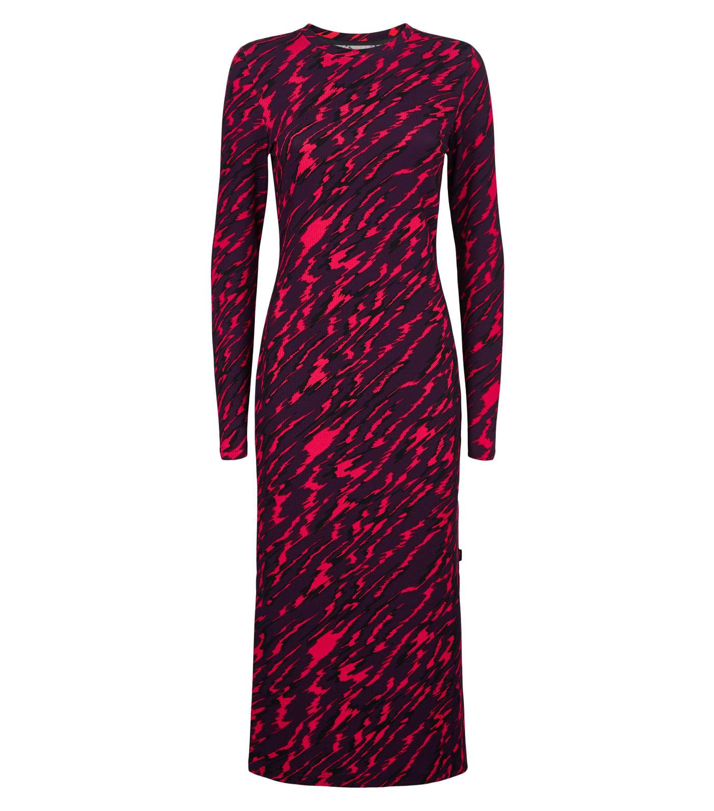 Noisy May Purple Abstract Stripe Midi Dress Image 4