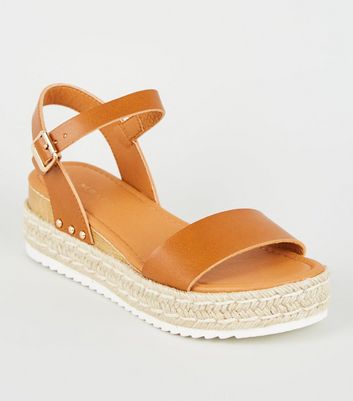 Tan espadrille store flatform sandals