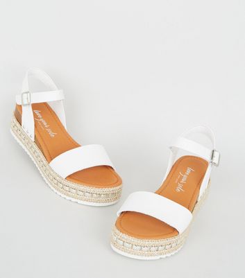 sandale a plateforme blanche