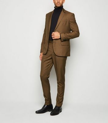 dark camel suit