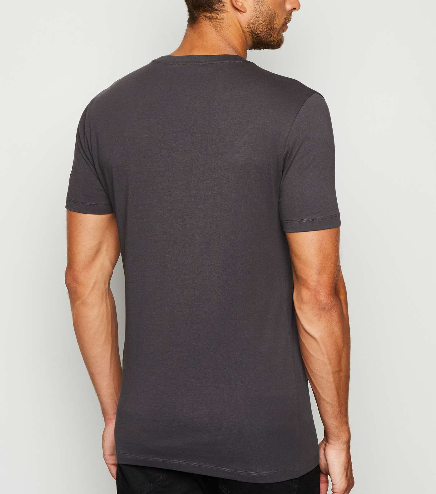 Dark Grey Brooklyn Motif T-Shirt Image 3