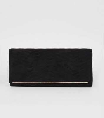 grey suede clutch bag new look