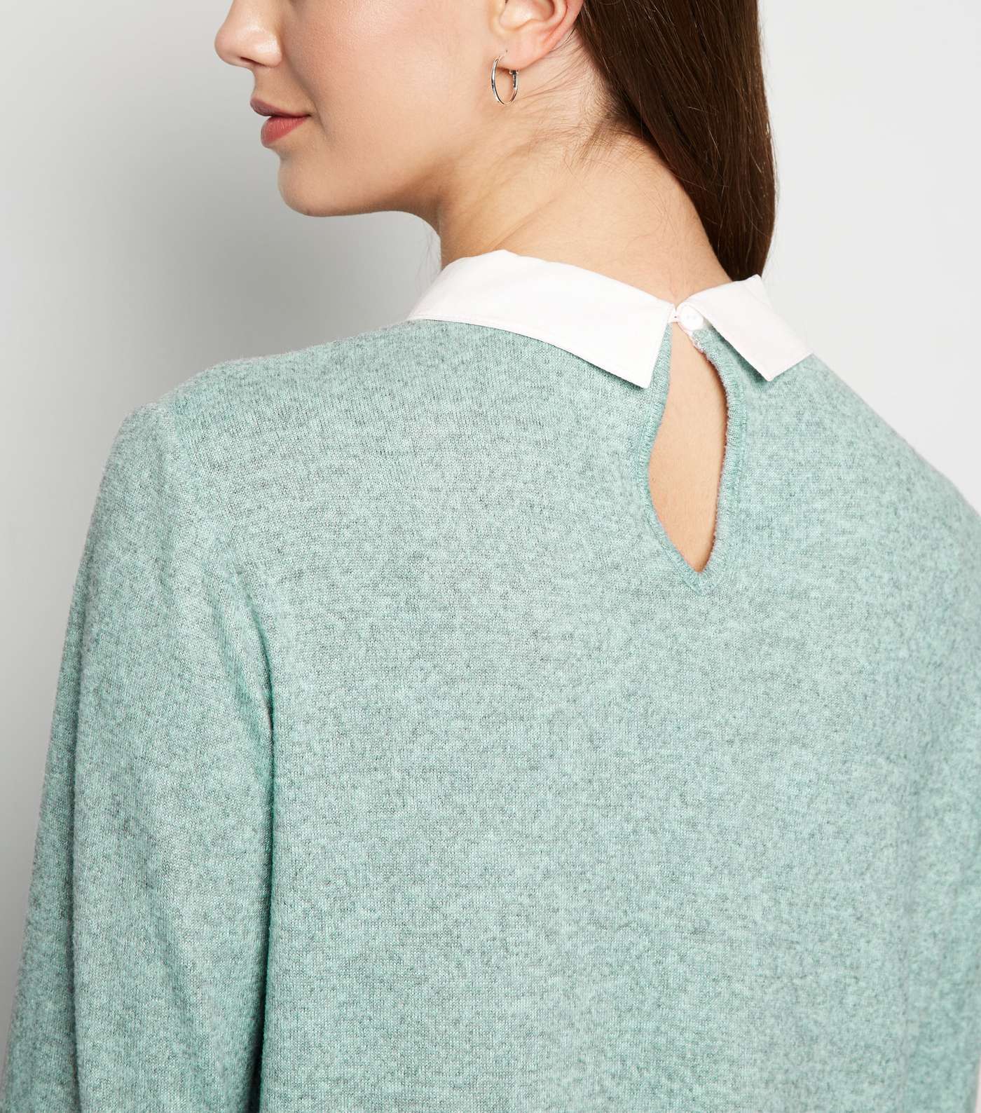 JDY Mint Green 2 In 1 Collared Jumper Image 5