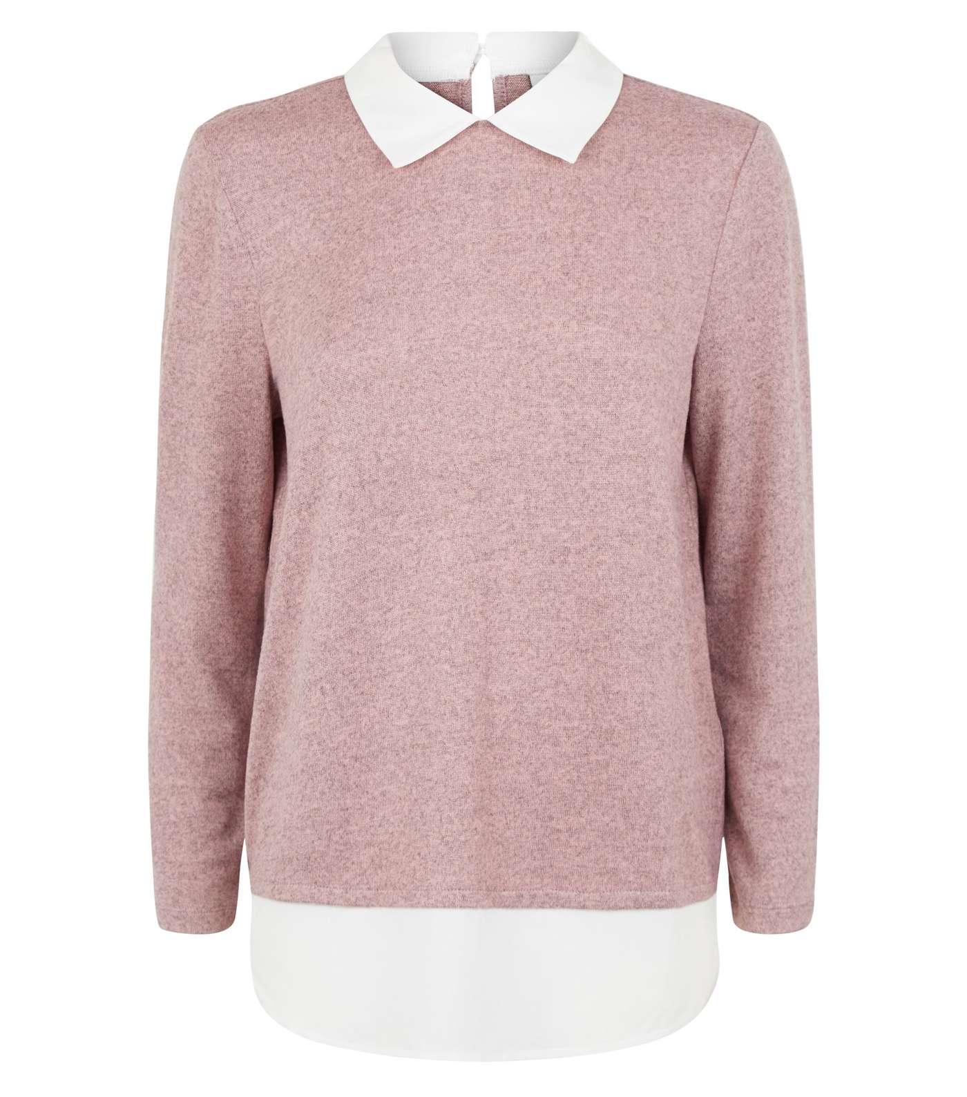 JDY Pink 2 In 1 Collared Jumper Image 4