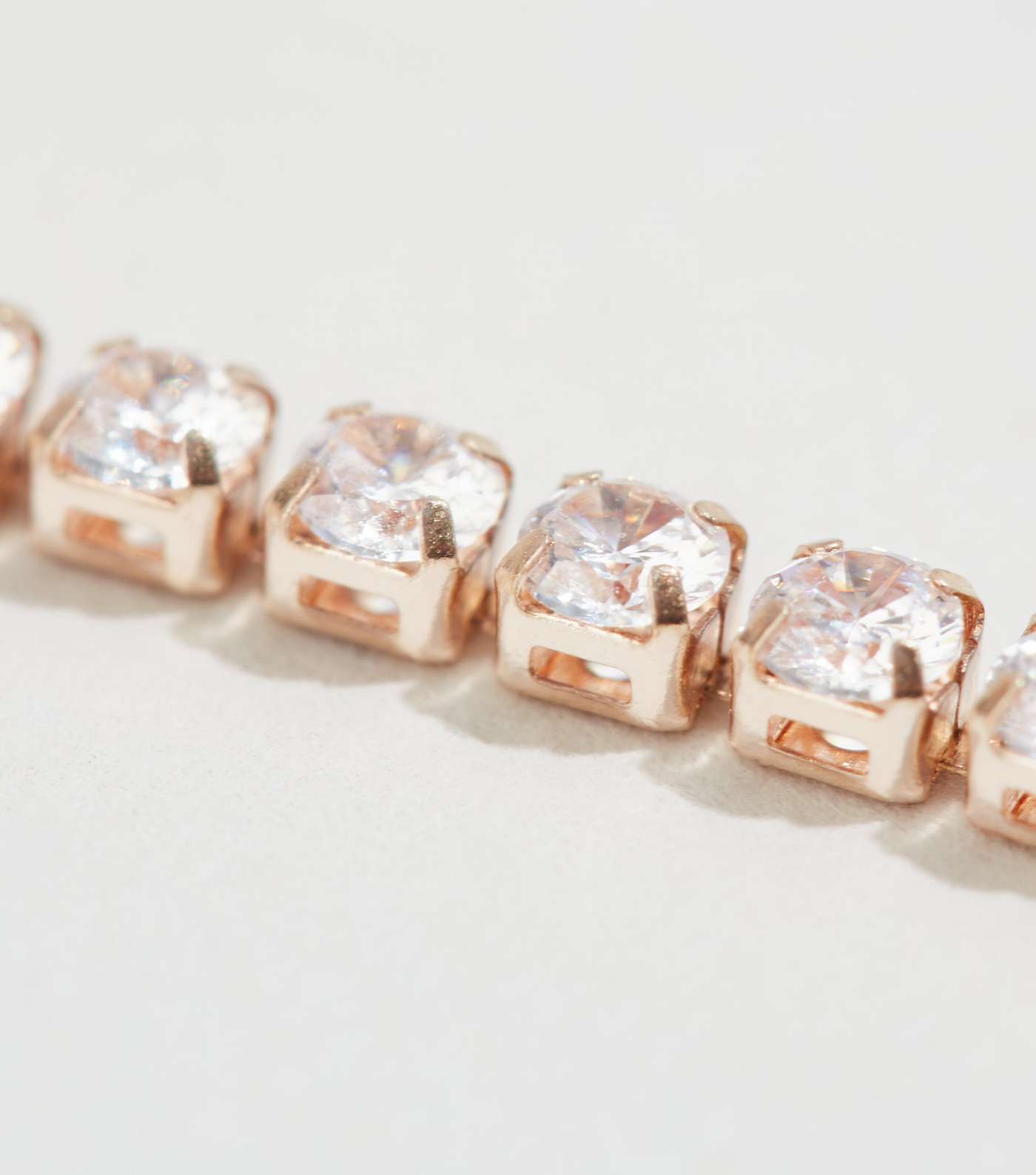 Rose Gold Cubic Zirconia Choker Necklace Image 3