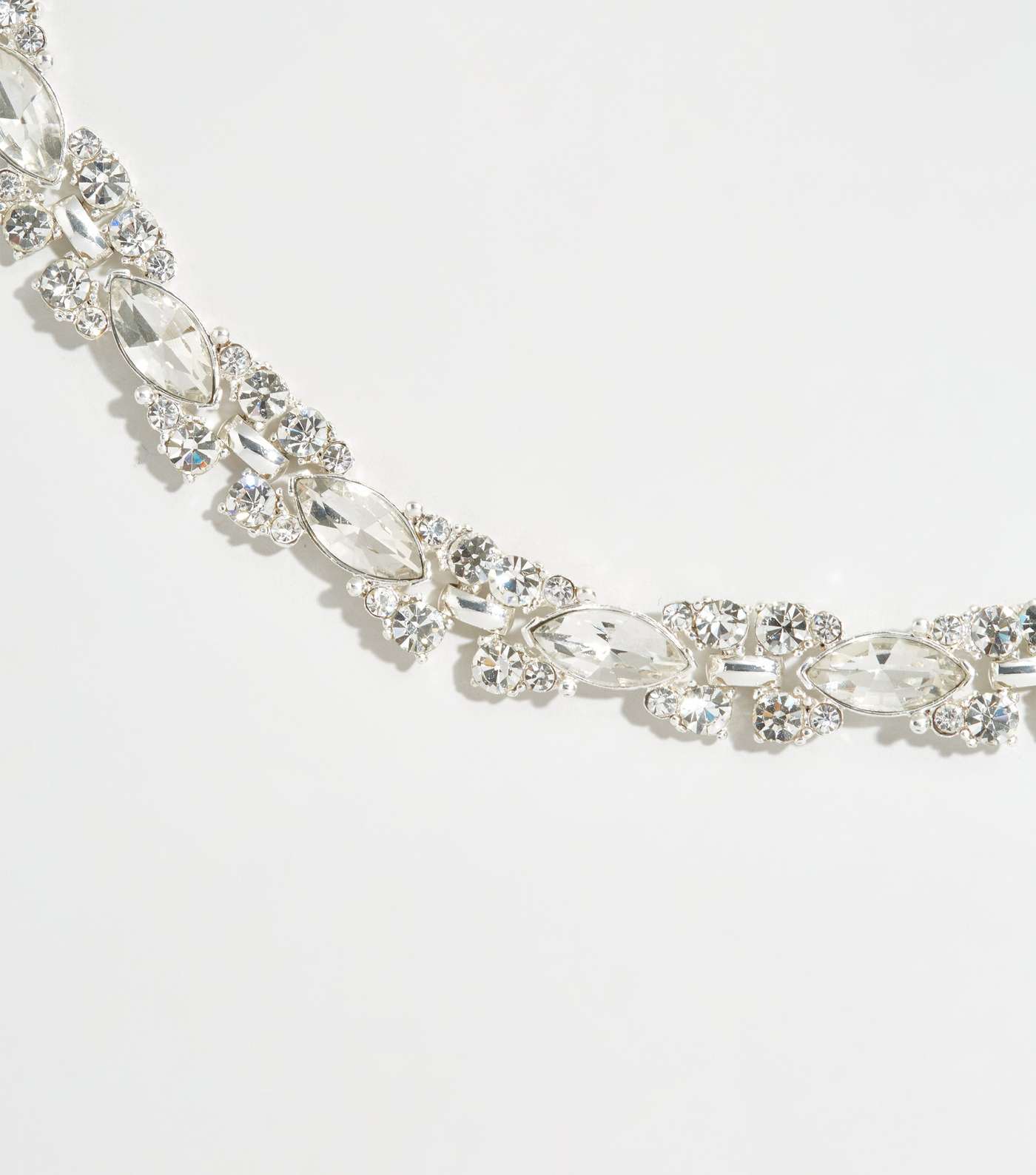Silver Premium Diamanté Choker Image 3