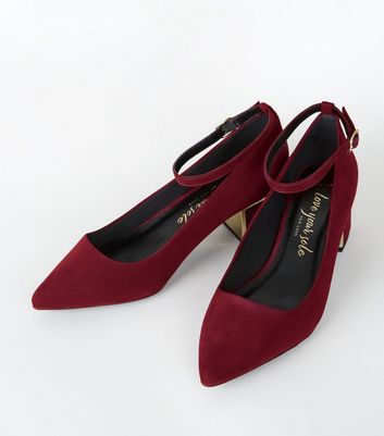 Burgundy heels sale wide fit