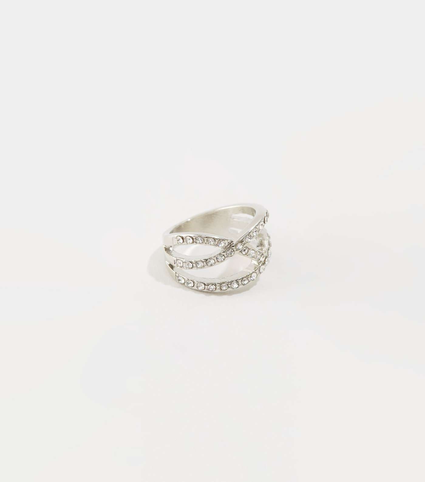 Silver Diamanté Wrap Ring 