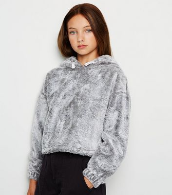new look faux fur hoodie