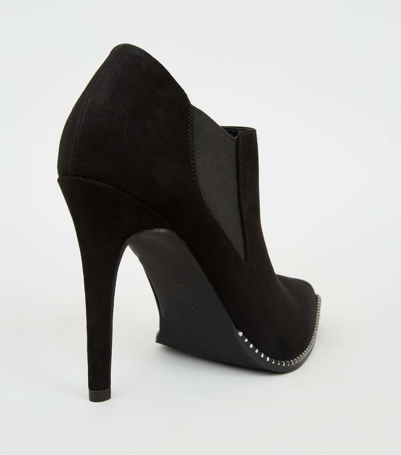 Black Studded Shoe Boots Image 4