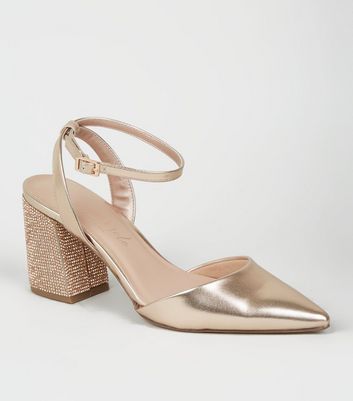 rose gold shoes new look