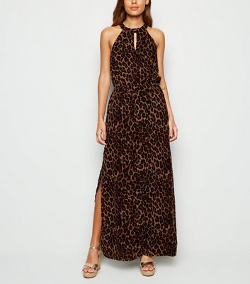 new look leopard print maxi dress