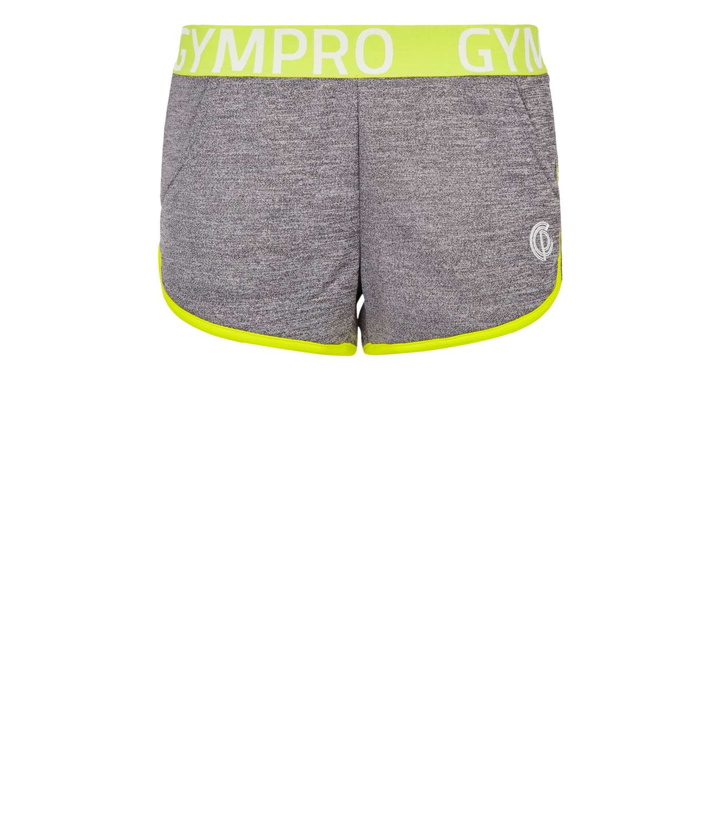 GymPro Grey Neon Elastic Sports Shorts Image 4