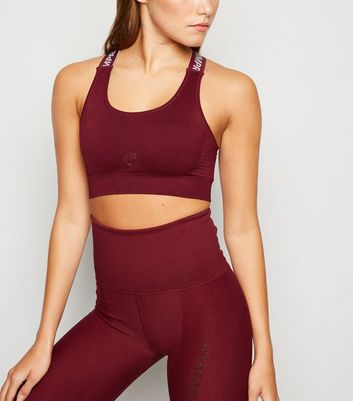 Maroon best sale sports bra