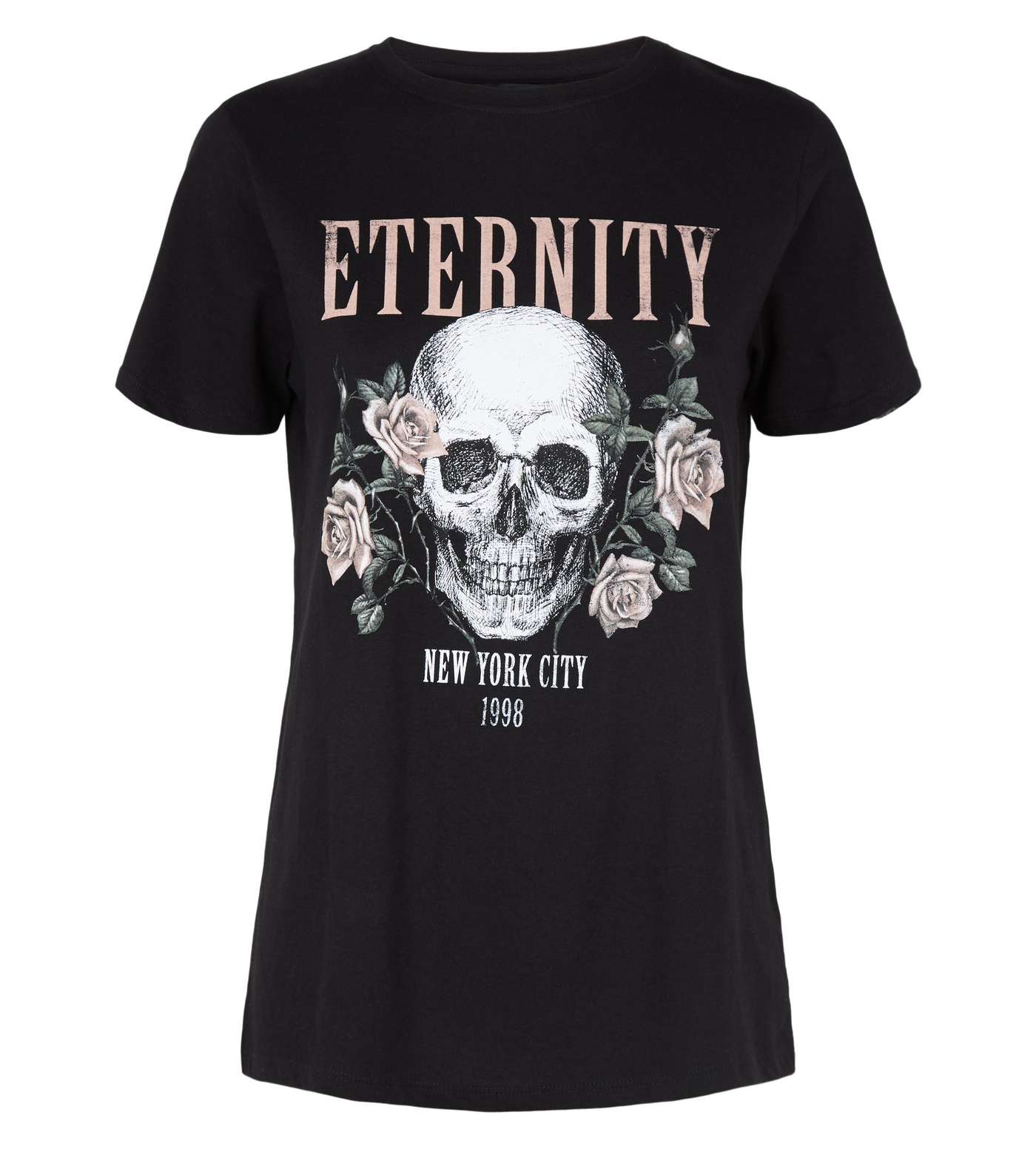 Black Eternity Slogan T-Shirt Image 4