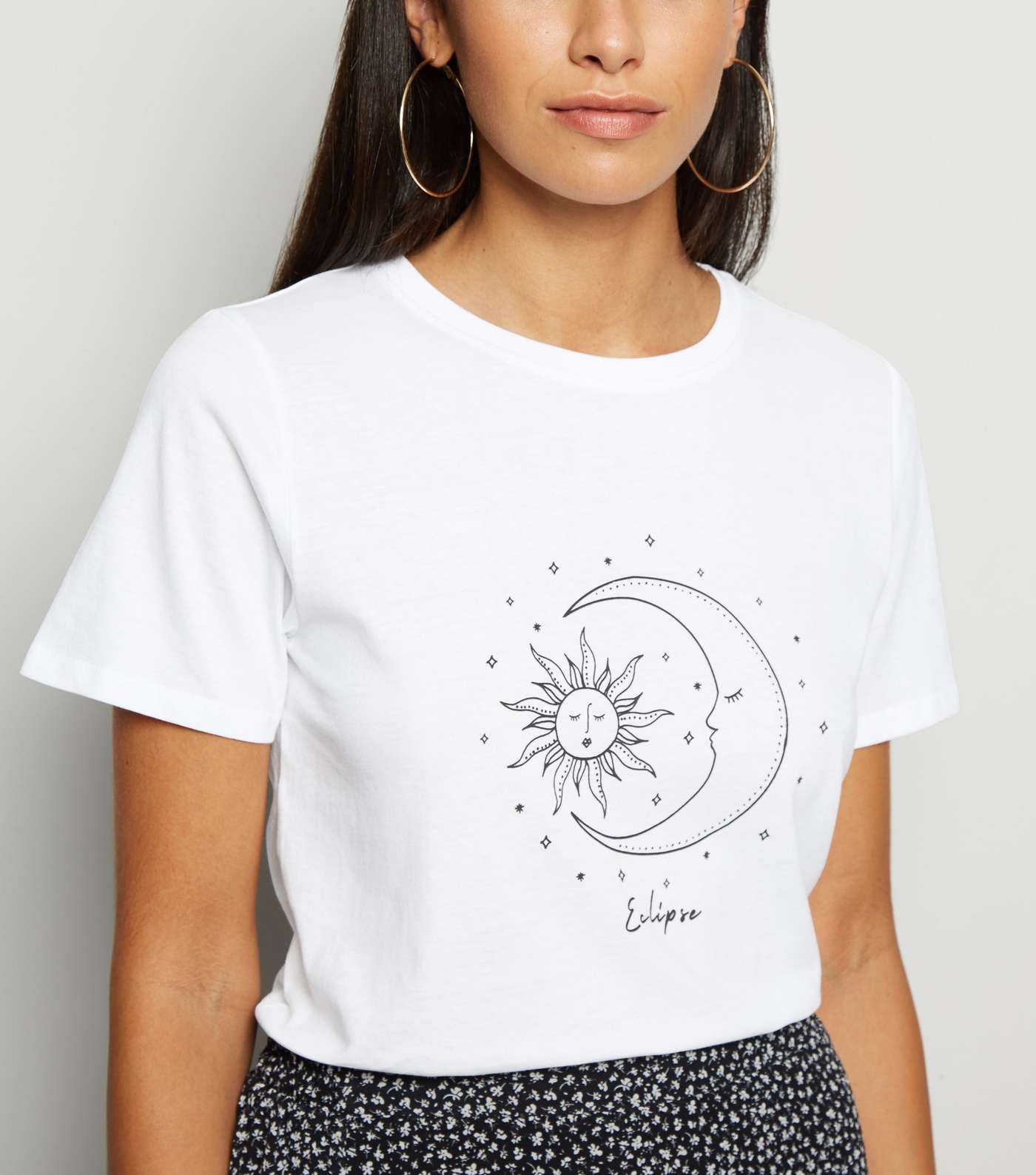 White Eclipse Slogan T-Shirt