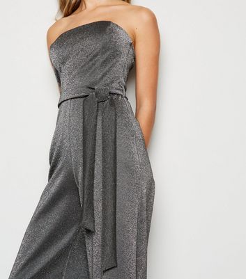 glitter bandeau jumpsuit