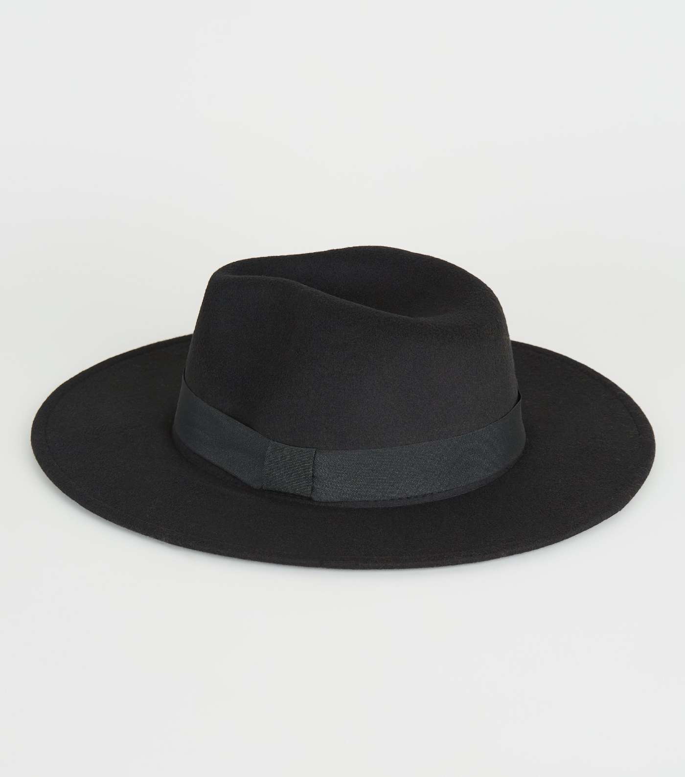 Black Ribbon Fedora Hat