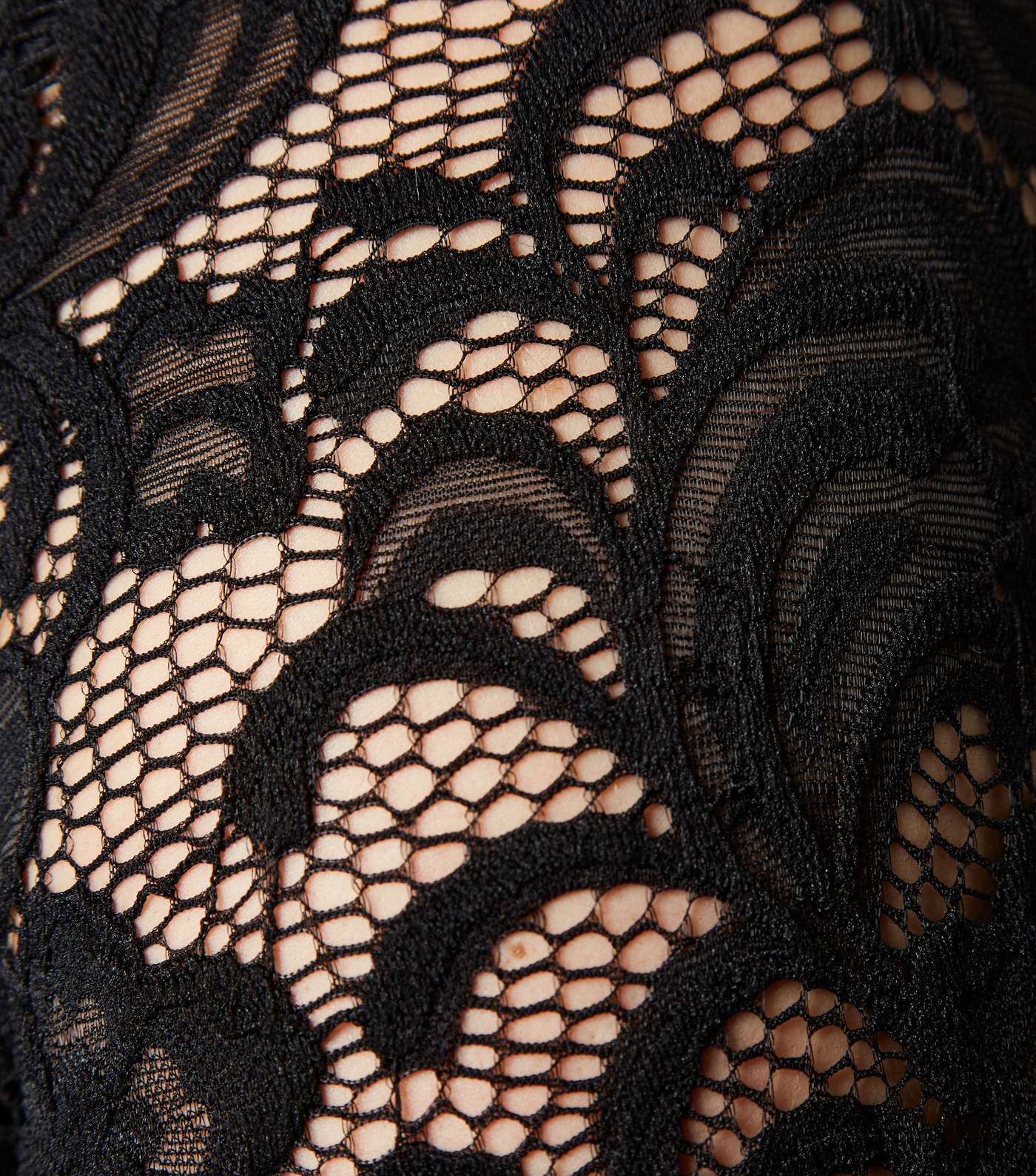Curves Black Lace Mini Dress Image 6