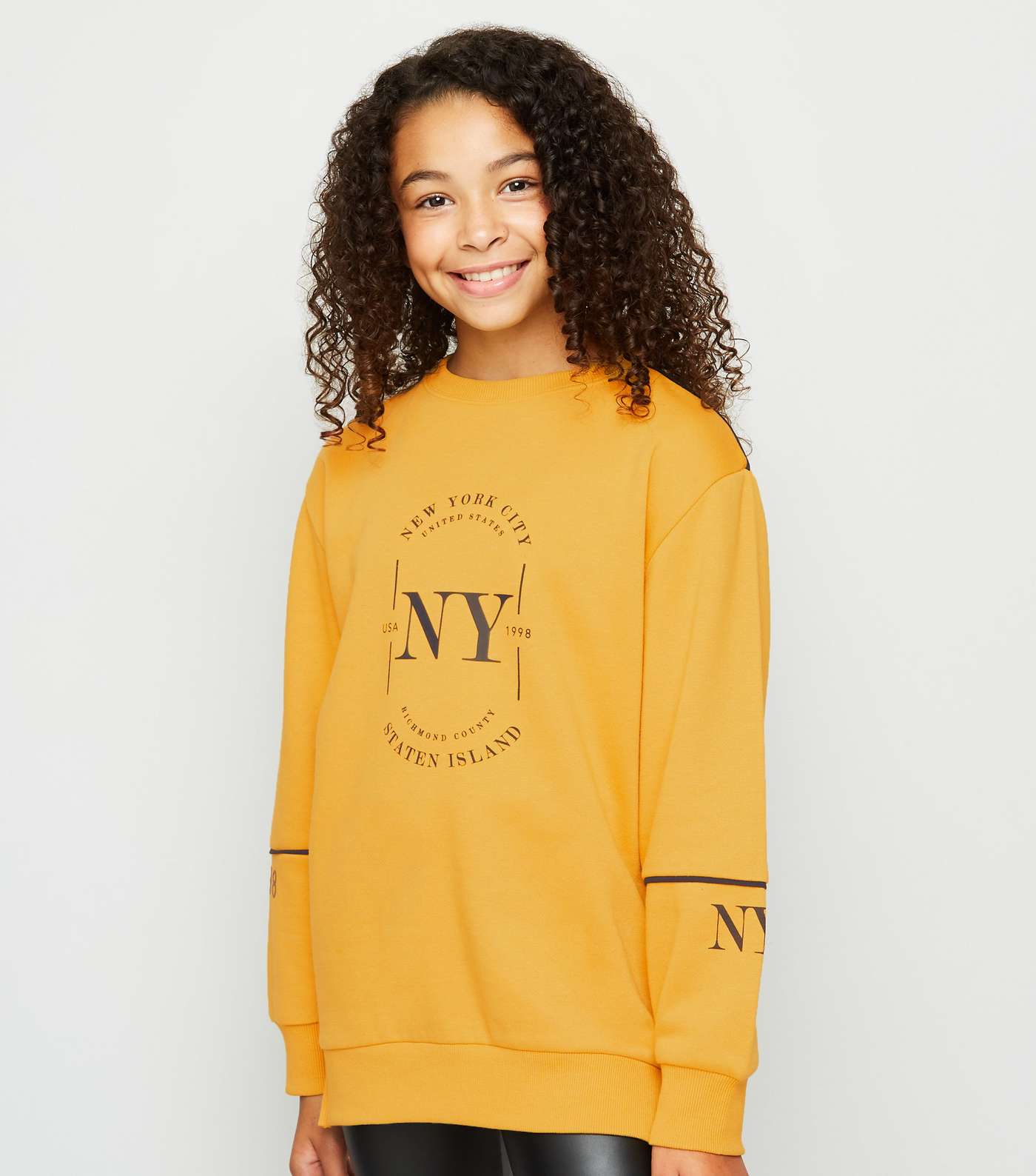 Girls Mustard NYC Circle Logo Sweatshirt