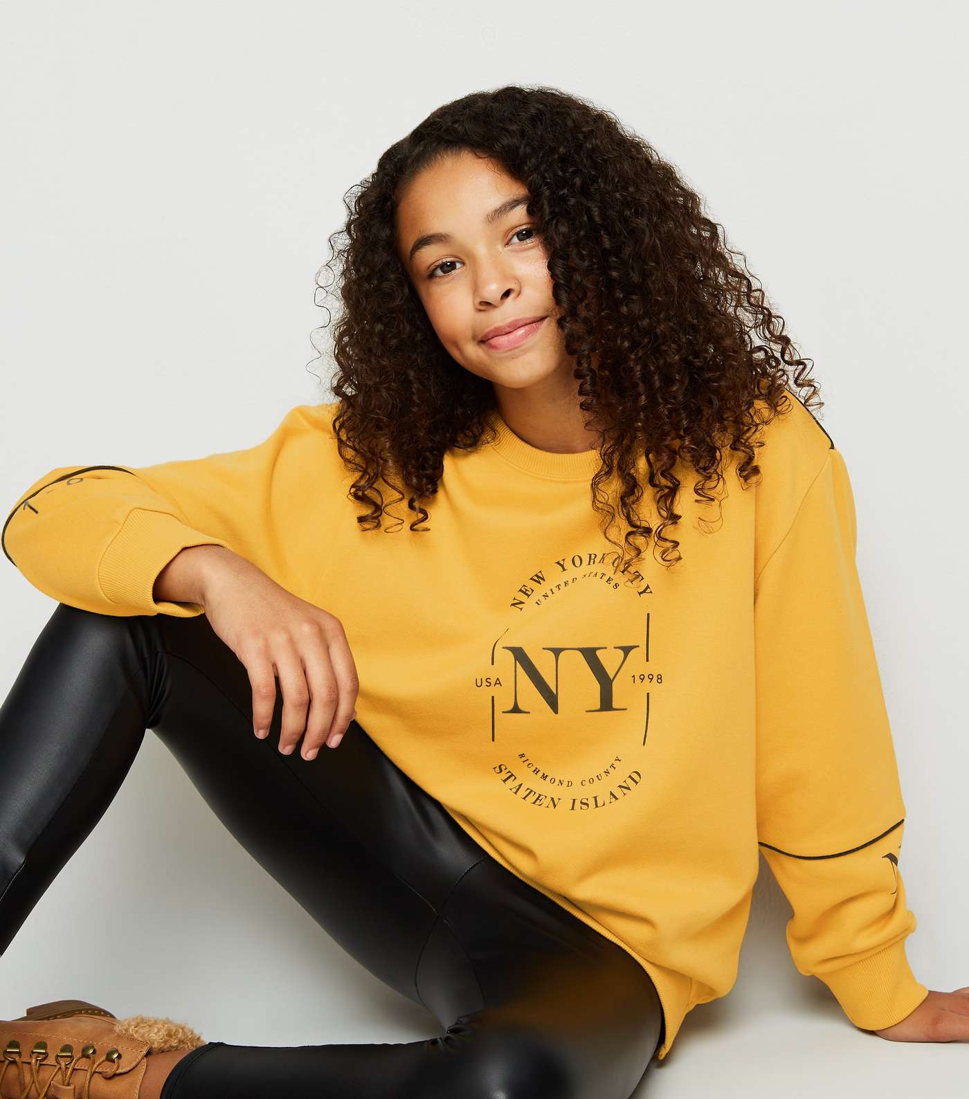 Girls Mustard NYC Circle Logo Sweatshirt Image 5