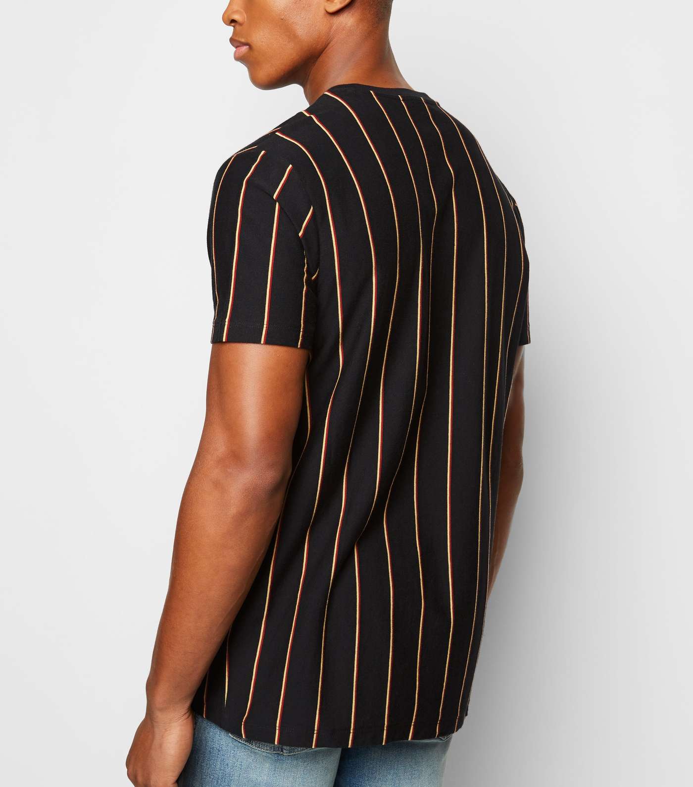 Black Vertical Stripe T-Shirt Image 3