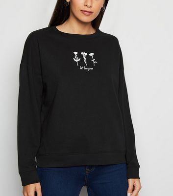 new look black sweatshirt