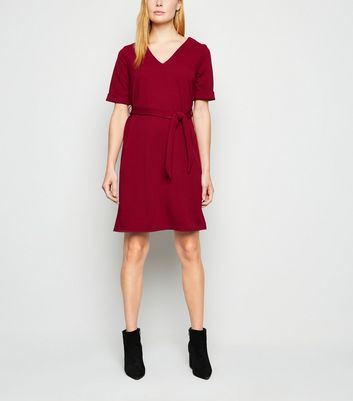 burgundy tunic dress