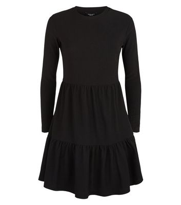 petite black smock dress