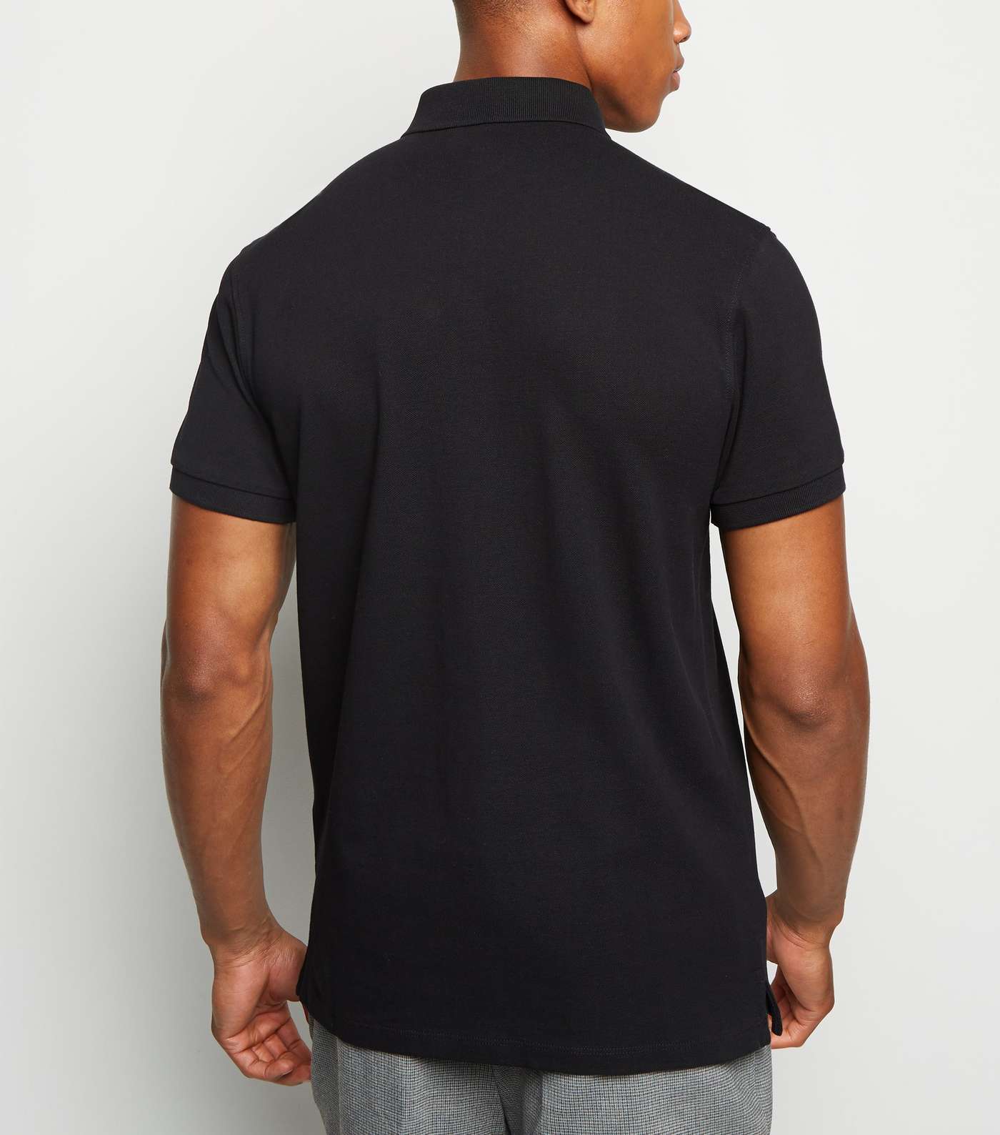 Dark Grey Colour Block Polo Shirt Image 3