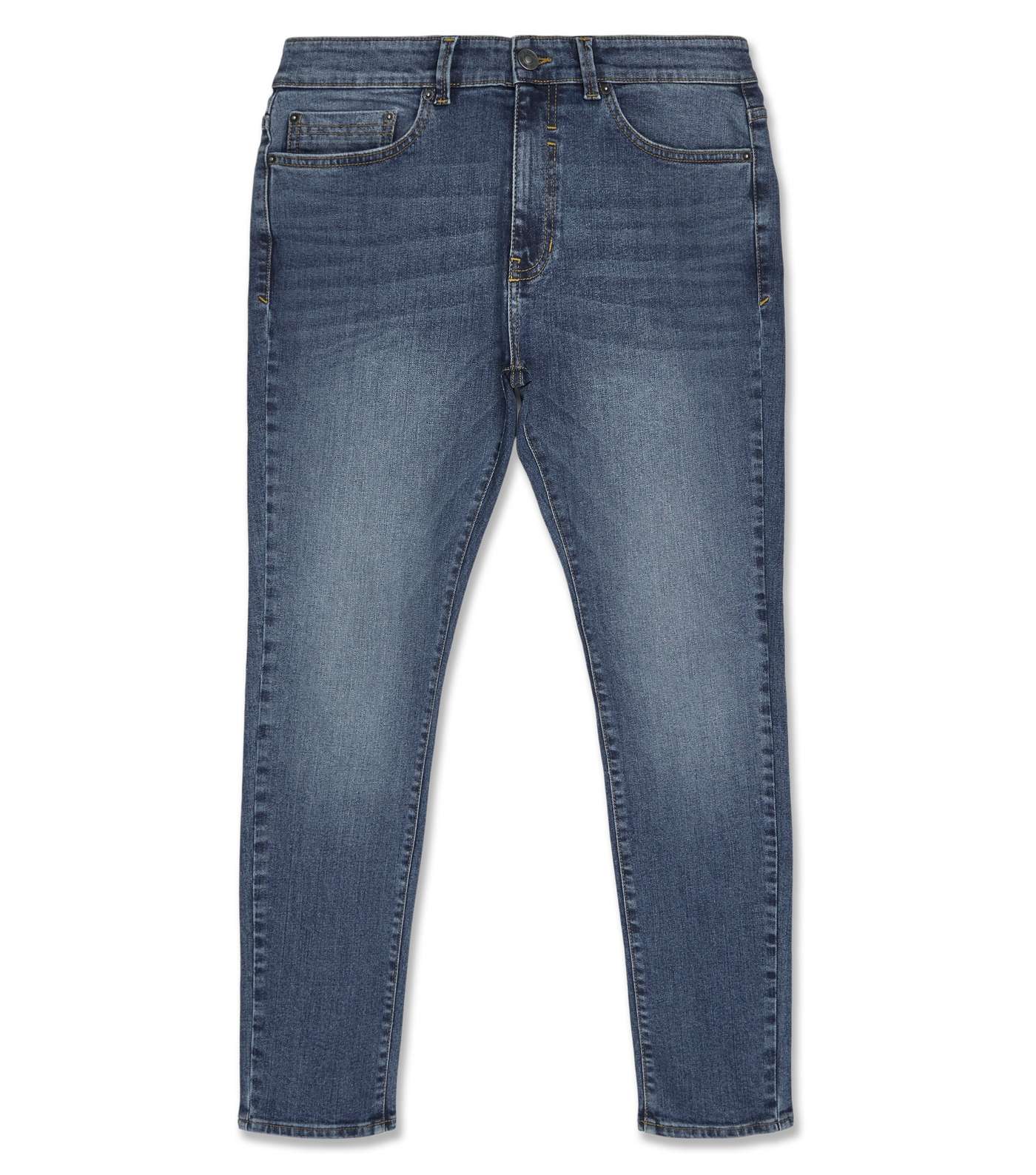Blue Super Skinny Stretch Jeans Image 4