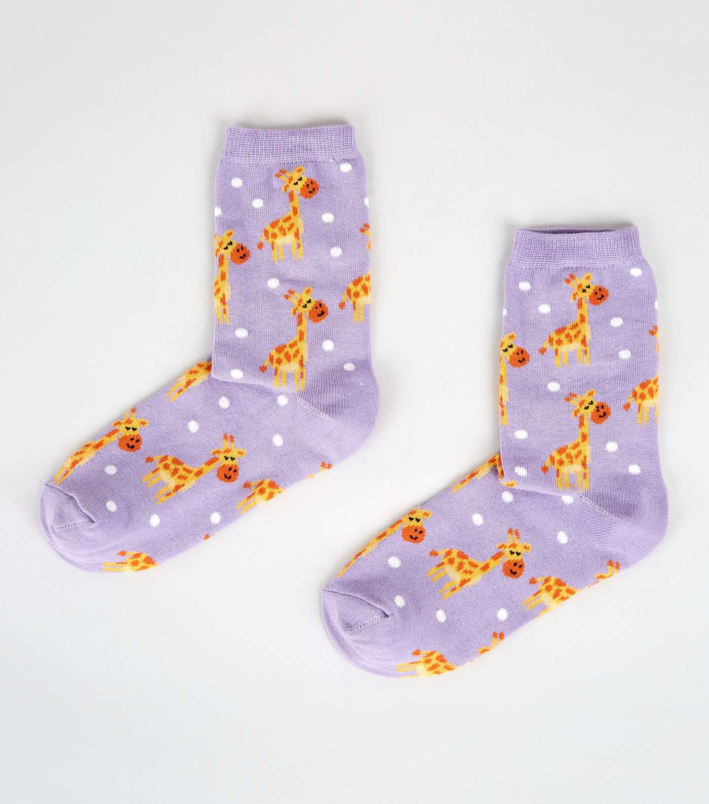 Light Purple Giraffe Spot Socks