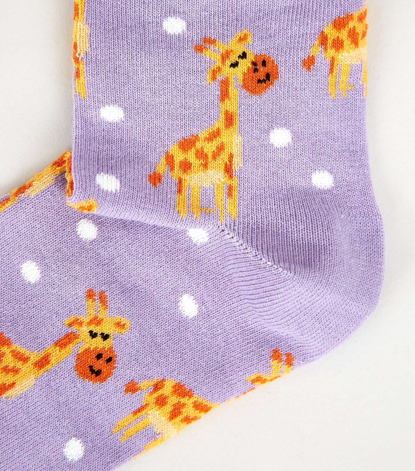 Light Purple Giraffe Spot Socks Image 3
