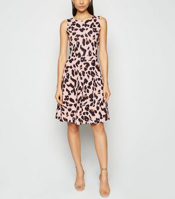 New look leopard print skater dress hotsell