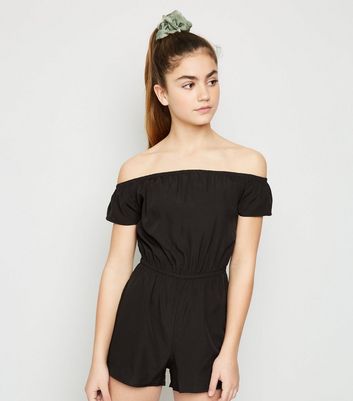 girls black playsuit