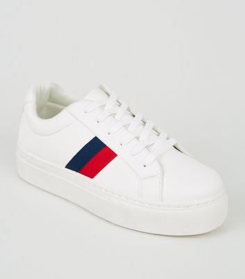 new look white sneakers