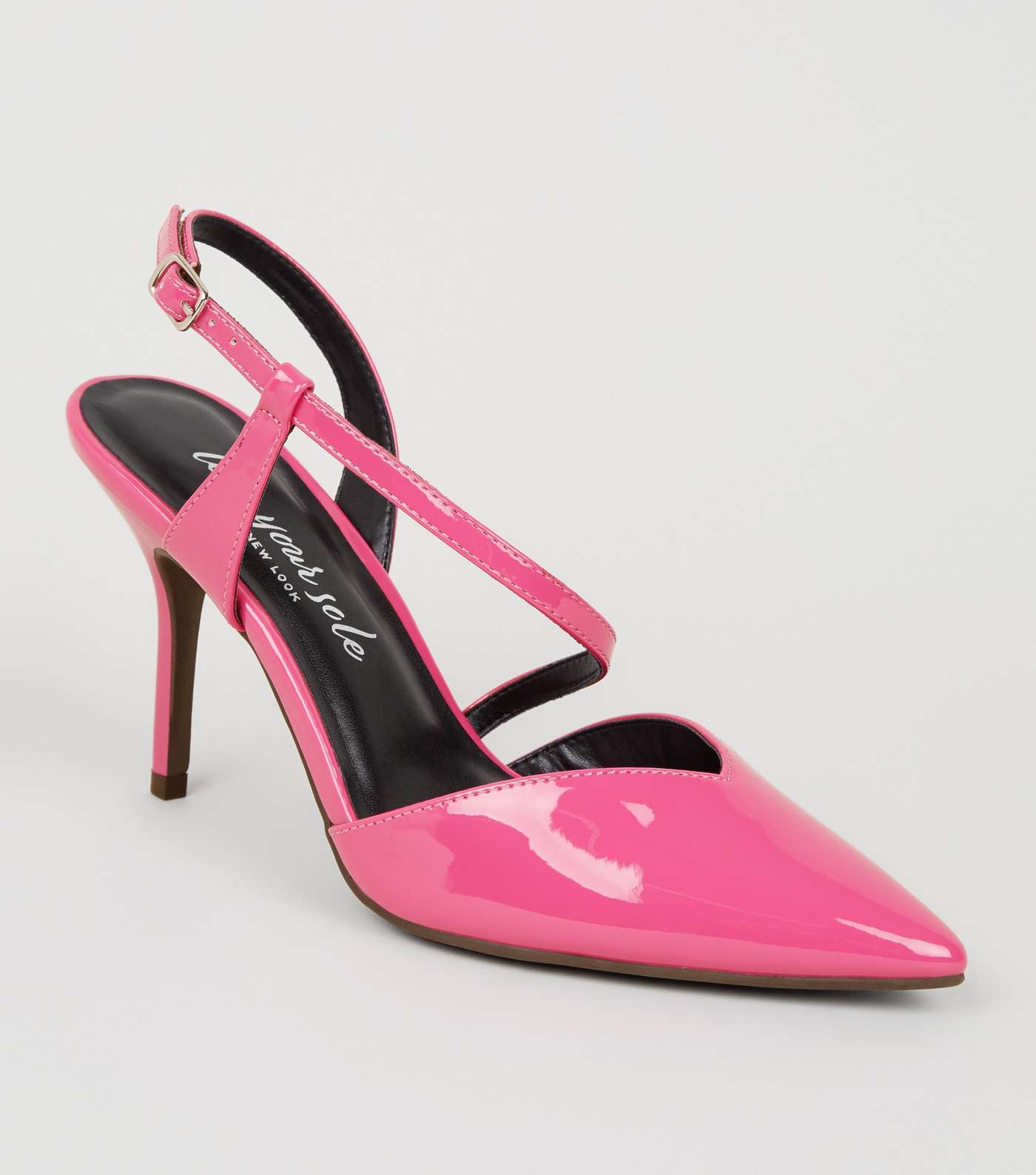 Bright Pink Patent Stiletto Court Shoes