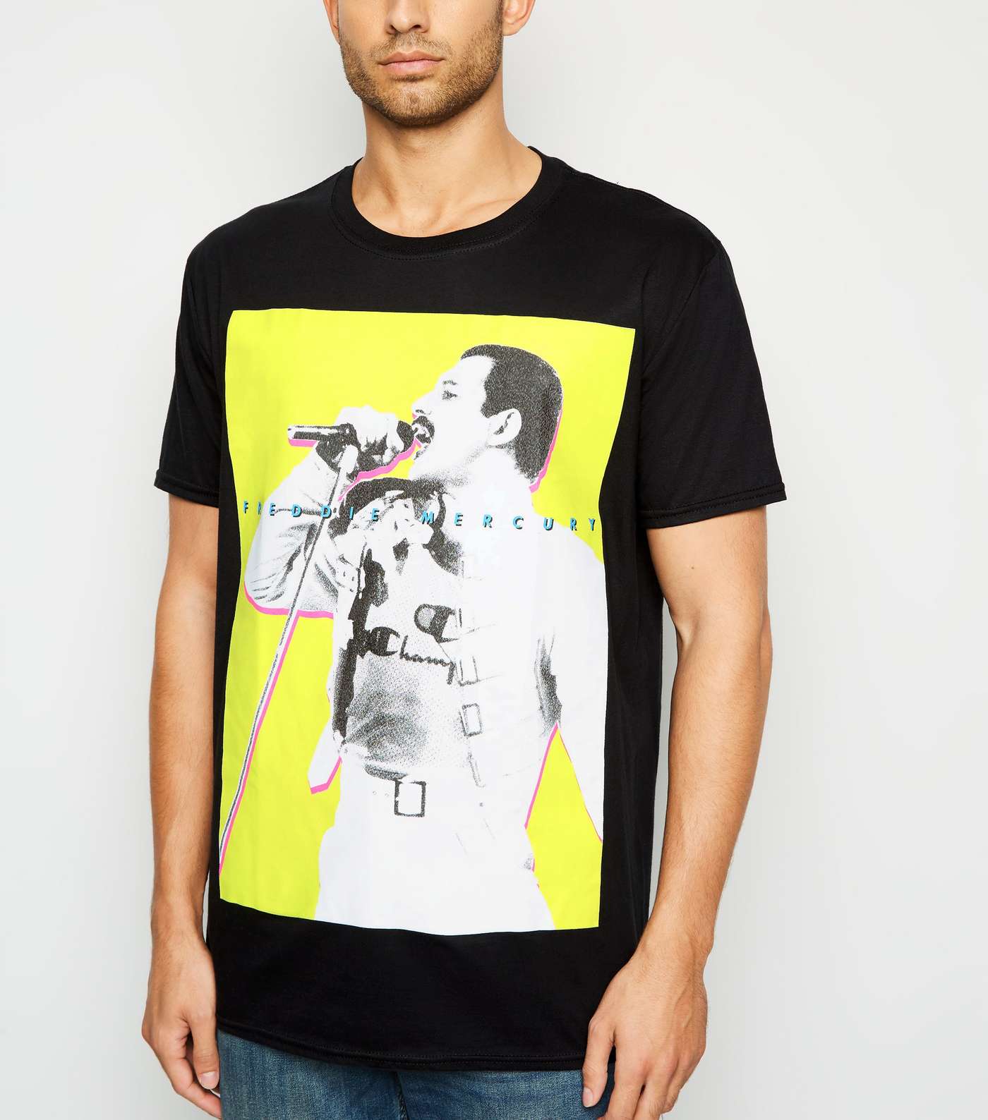 Black Freddie Mercury Microphone T-Shirt