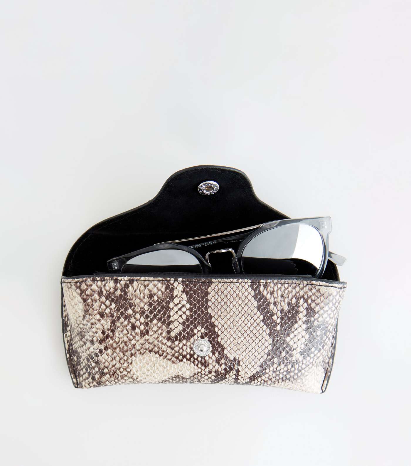 Brown Faux Snake Hard Sunglasses Case Image 2