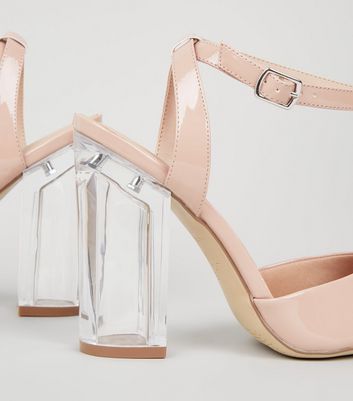 new look clear block heels