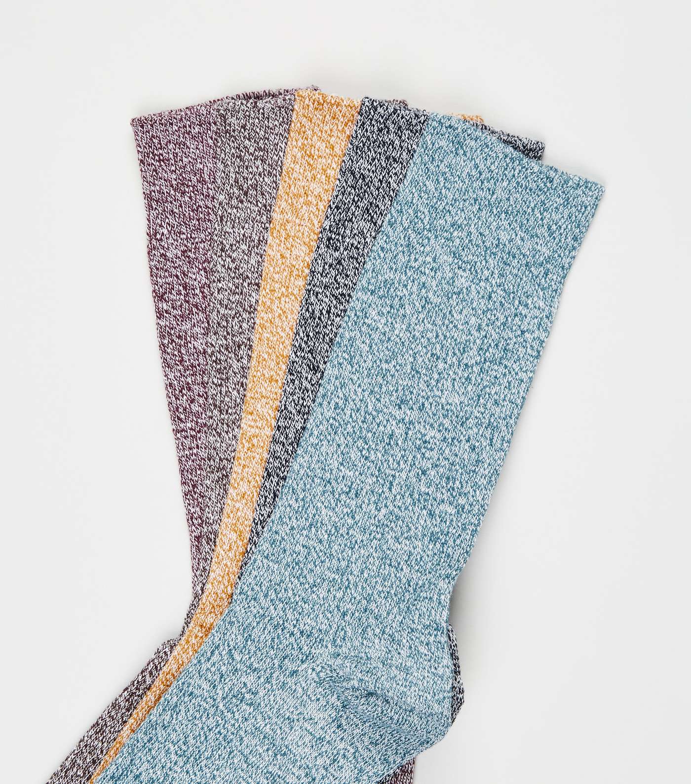 5 Pack Multicoloured Marl Socks Image 2