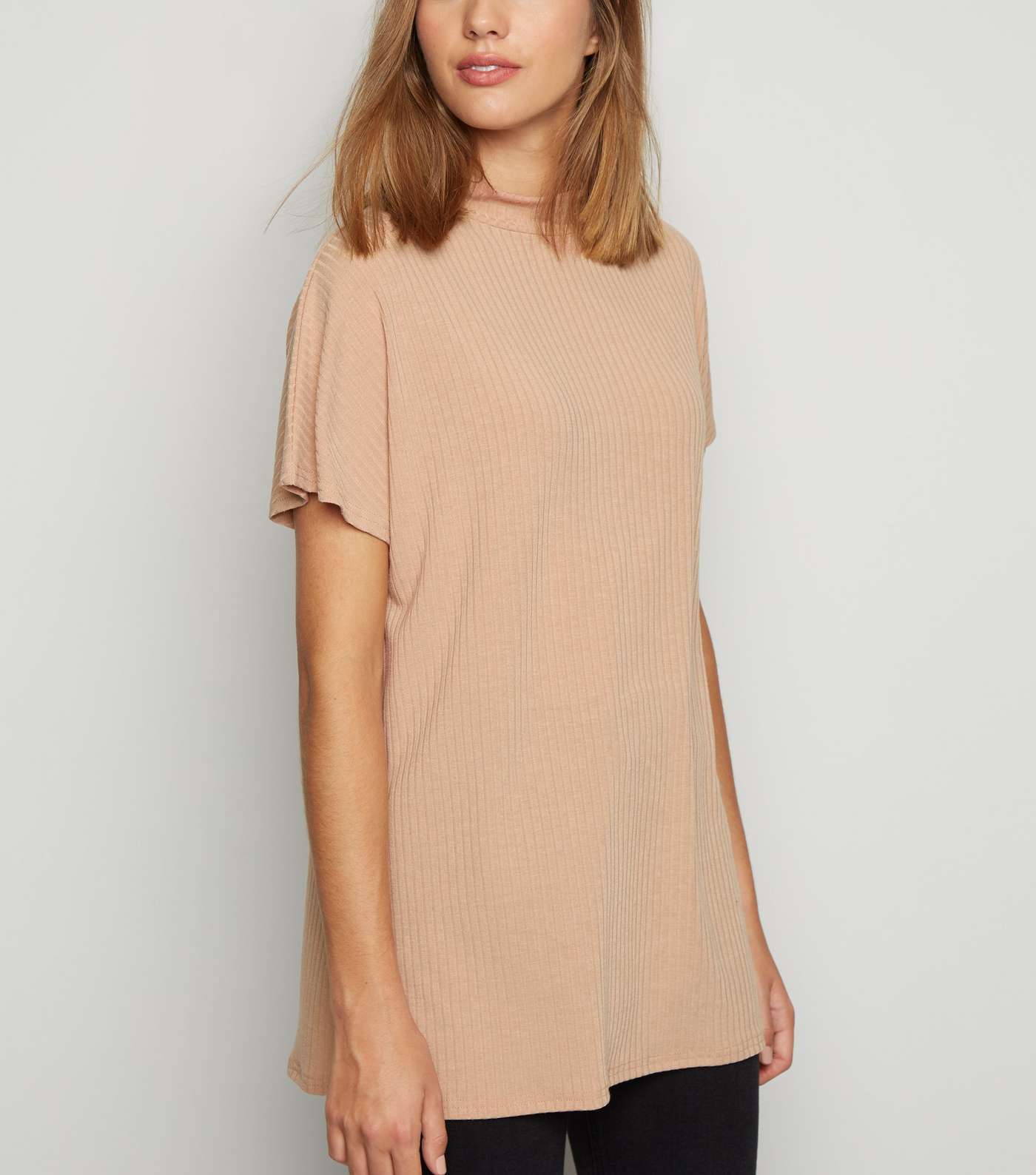 Camel Super Soft Ribbed Tunic Top