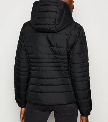 new look grey hooded puffer jacket