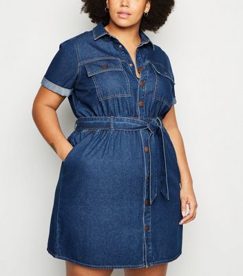 utility denim dress