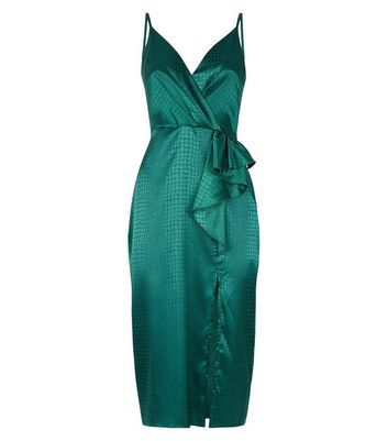 snake jacquard midi dress