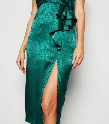 snake jacquard midi dress