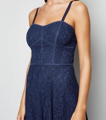 new look navy lace dress